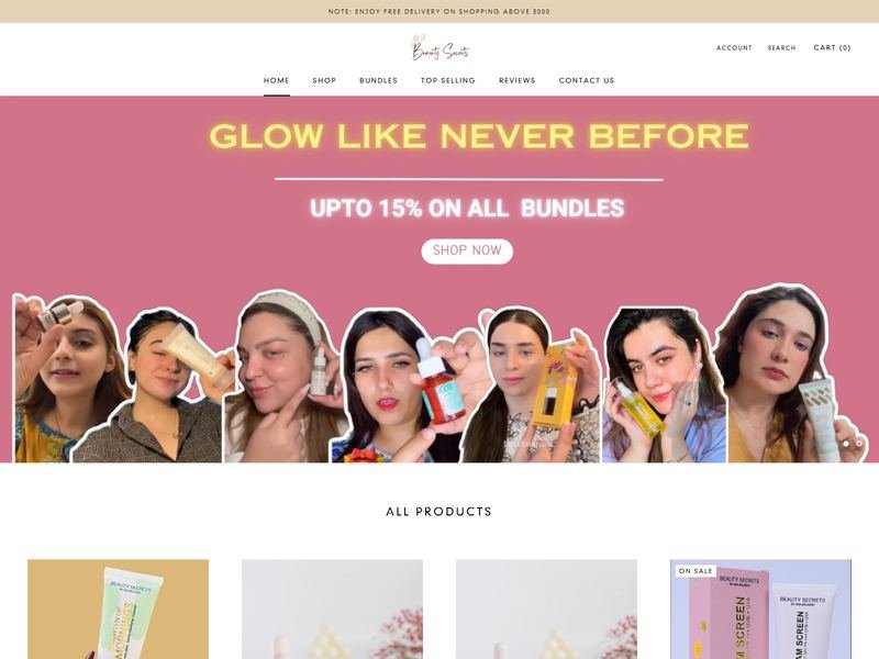 Bia Beauty Secrets website