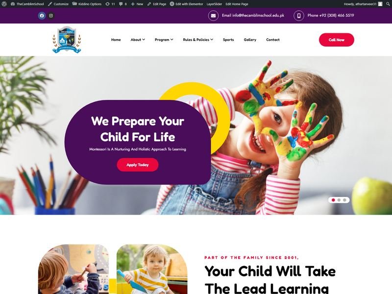 The Camblim School website