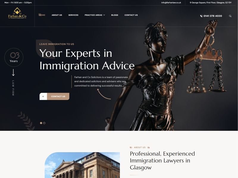 Farhan Law website